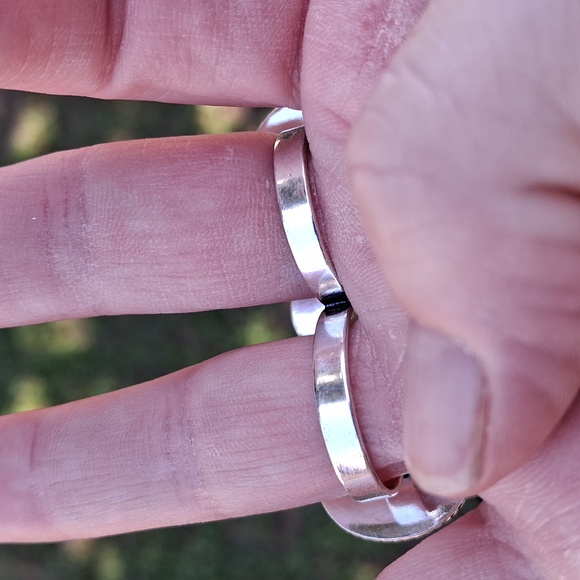 New Amber Knuckles Double 925 Silver Ring. - Picture 5 of 15